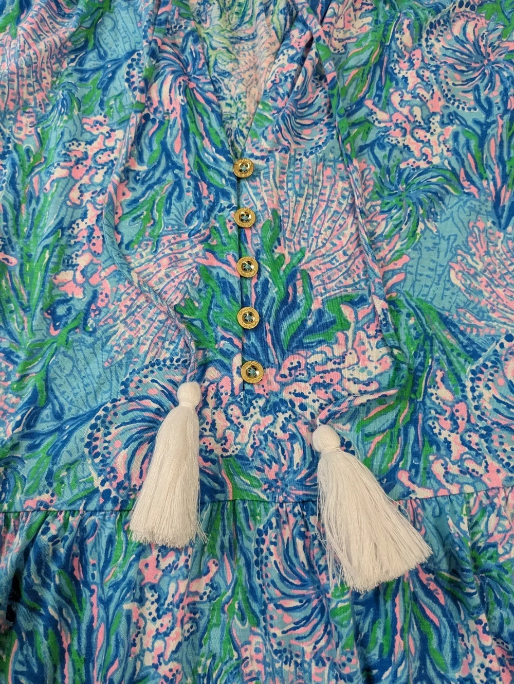 NWT! Lilly Pulitzer Malone Maxi Dress  Las Olas Aqua Strong Current Sea Size L - Picture 5 of 14